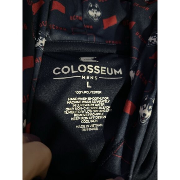 NEW Connecticut UConn Huskies Colosseum Performance Hooded Shirt Men's L - Picture 6 of 7